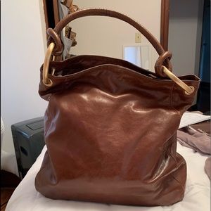 Anthropologie Chocolate Leather Purse